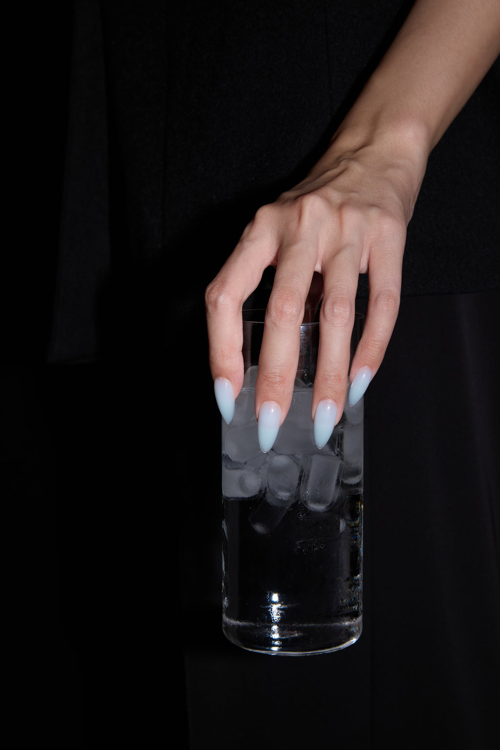 Cotton Candy Milkshake press-on nails — styled hand detail